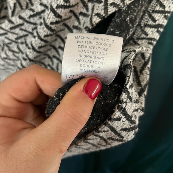 Tyler Boe Kim Knit Dress, Size XS, Black and White Geo Print - Picture 5 of 5